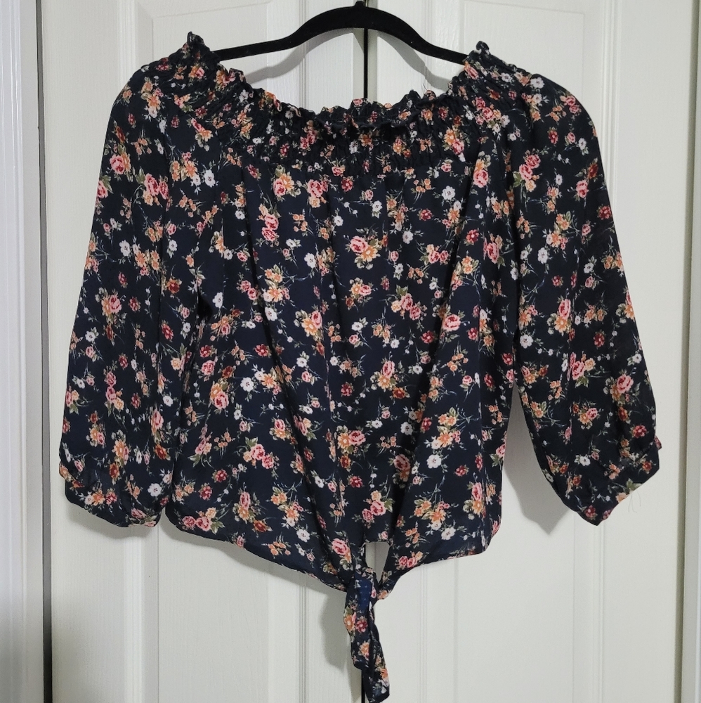 Dynamite, floral, off-the-shoulder top